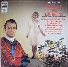 Load image into Gallery viewer, Franz Lehar*, Anneliese Rothenberger Sopran, Nicolai Gedda Tenor, Renate Holm Sopran, Harry Friedauer Tenor, Jobst Moeller Bass, Der Chor Des Bayerischen Rundfunks*, Das Symphonie-Orchester Graunke*, Willy Mattes – Das Land Des Lächelns