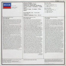 Load image into Gallery viewer, Brahms*, Lynn Harrell, Vladimir Ashkenazy – Cello Sonatas = Cellosonaten