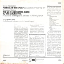 Load image into Gallery viewer, Prokofiev*, Britten* Narrated By Richard Baker (7), New Philharmonia Orchestra Conducted By Raymond Leppard ‎– Peter And The Wolf / The Young Person&#39;s Guide To The Orchestra