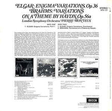 Load image into Gallery viewer, Elgar* / Brahms* ; London Symphony Orchestra*, Pierre Monteux – Enigma Variations / Variations On A Theme By Haydn
