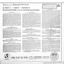 Load image into Gallery viewer, Walton*, Philharmonia Orchestra Conducted By Sir William Walton – Shakespeare Film Scores For Henry V • Hamlet • Richard III