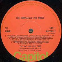 Load image into Gallery viewer, The Nat King Cole Trio – Too Marvellous For Words