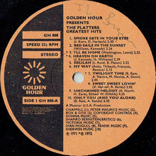 Load image into Gallery viewer, The Platters – Golden Hour Presents The Platters Greatest Hits