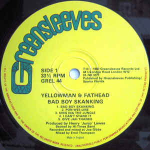 Yellowman & Fathead ‎– Bad Boy Skanking