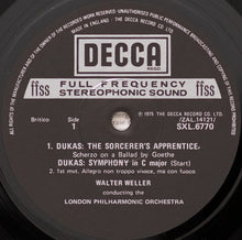 Load image into Gallery viewer, Paul Dukas, London Philharmonic Orchestra*, Walter Weller – Symphony In C / The Sorcerer's Apprentice