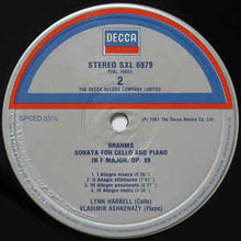 Load image into Gallery viewer, Brahms*, Lynn Harrell, Vladimir Ashkenazy – Cello Sonatas = Cellosonaten
