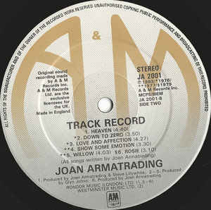 Joan Armatrading ‎– Track Record