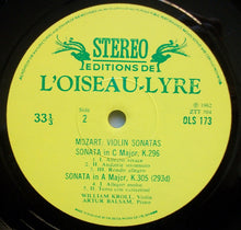 Load image into Gallery viewer, Mozart*, William Kroll, Artur Balsam* – Violin Sonatas K.454, 296 & 305