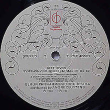 Load image into Gallery viewer, Beethoven* / André Cluytens, The Berlin Philharmonic Orchestra* – Symphony No. 4 In B Flat