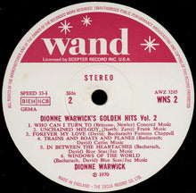 Load image into Gallery viewer, Dionne Warwick ‎– Dionne Warwick&#39;s Golden Hits Volume 2