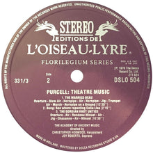 Load image into Gallery viewer, Purcell* - The Academy Of Ancient Music – Theatre Music Vol I (Abdelazer • Distressed Innocence • The Married Beau • The Gordian Knot Untied)