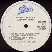 Load image into Gallery viewer, Luther Vandross – Never Too Much