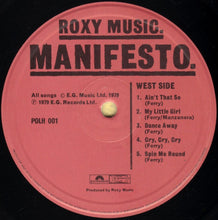 Load image into Gallery viewer, Roxy Music – Manifesto