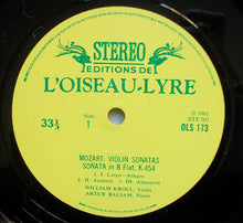 Load image into Gallery viewer, Mozart*, William Kroll, Artur Balsam* – Violin Sonatas K.454, 296 & 305