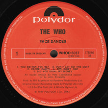 Load image into Gallery viewer, The Who – Face Dances