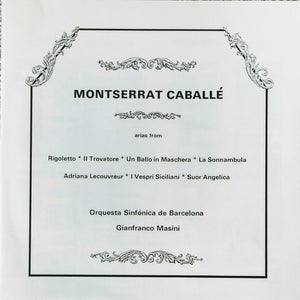 Montserrat Caballé • Orquesta Sinfonica de Barcelona* / Gianfranco Masini ‎– Montserrat Caballé - Recital