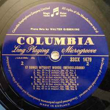 Load image into Gallery viewer, Mendelssohn* - Gieseking* - Songs Without Words (LP, Mono, RP)