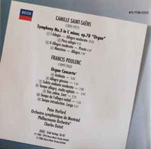 Load image into Gallery viewer, Saint-Saëns*, Francis Poulenc, Peter Hurford, Orchestre Symphonique De Montreal*, Philharmonia Orchestra, Charles Dutoit – Organ Symphony / Organ Concerto