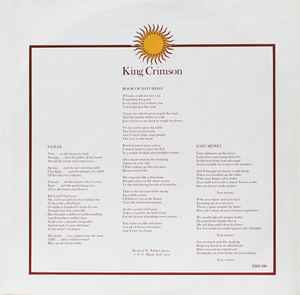 King Crimson - Larks' Tongues In Aspic (LP, Album, RP)