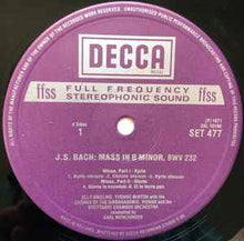 Load image into Gallery viewer, J.S. Bach* - Ameling* / Minton* / Watts* / Krenn* / Krause*, Chorus Of The Singakademie, Vienna*, Stuttgart Chamber Orchestra* / Münchinger* - Mass In B Minor (2xLP, Album, RP, Box + Box)
