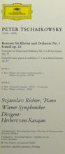 Load image into Gallery viewer, Tschaikowsky* - Svjatoslav Richter* · Herbert von Karajan · Wiener Symphoniker – Klavierkonzert Nr.1 B-moll · Piano Concerto No. 1 In B Flat Minor