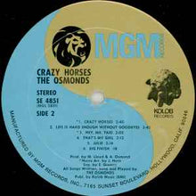 Load image into Gallery viewer, The Osmonds – Crazy Horses