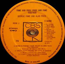 Load image into Gallery viewer, Georgie Fame & Alan Price - Fame & Price / Price & Fame / Together (LP, Album)