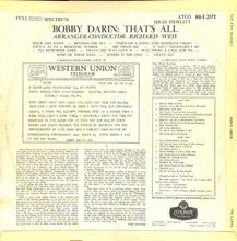 Load image into Gallery viewer, Bobby Darin – That's All