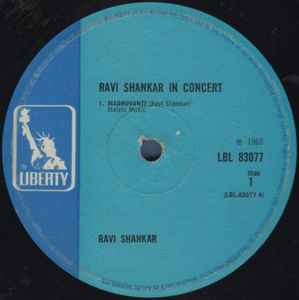Ravi Shankar - In Concert (LP, Mono, RE)