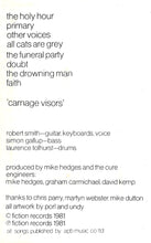 Load image into Gallery viewer, The Cure – Faith And 'Carnage Visors'