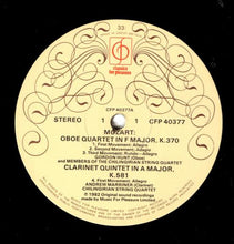Load image into Gallery viewer, Mozart* / Chilingirian String Quartet, Andrew Marriner, Gordon Hunt – Clarinet Quintet, Oboe Quartet