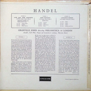 Handel* / Osian Ellis (Harp), Desmond Dupré (Lute), Granville Jones Directing Philomusica Of London – Concerto For Harp And Lute In B Flat, Op. 4 No. 6 / Concerto For Harp In F, Op. 4 No. 5 / Concerto Grosso In C (Alexander's Feast)