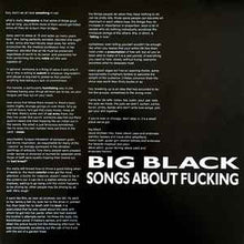 Load image into Gallery viewer, Big Black ‎– Songs About Fucking