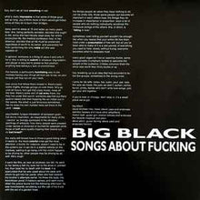 Load image into Gallery viewer, Big Black – Songs About Fucking