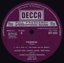 Load image into Gallery viewer, Wagner* - René Kollo, Gottlob Frick, Dietrich Fischer-Dieskau, Christa Ludwig, Zoltan Kélémen, Hans Hotter, Vienna Philharmonic*, Sir Georg Solti* - Parsifal (5xLP, Album + Box)