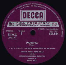 Load image into Gallery viewer, Wagner* - René Kollo, Gottlob Frick, Dietrich Fischer-Dieskau, Christa Ludwig, Zoltan Kélémen, Hans Hotter, Vienna Philharmonic*, Sir Georg Solti* - Parsifal (5xLP, Album + Box)