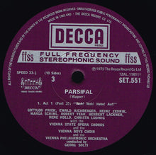Load image into Gallery viewer, Wagner* - René Kollo, Gottlob Frick, Dietrich Fischer-Dieskau, Christa Ludwig, Zoltan Kélémen, Hans Hotter, Vienna Philharmonic*, Sir Georg Solti* - Parsifal (5xLP, Album + Box)