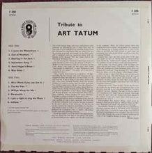 Load image into Gallery viewer, Art Tatum - Tribute To Art Tatum (LP, Mono, Club)