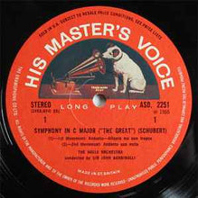 Load image into Gallery viewer, Schubert*, Sir John Barbirolli, The Hallé Orchestra* - Symphony No.9 ('The Great C Major') (LP)