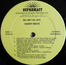 Load image into Gallery viewer, Barry White - No Limit On Love (LP, Album)