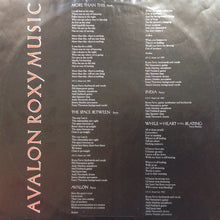 Load image into Gallery viewer, Roxy Music ‎– Avalon