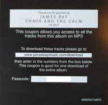 Load image into Gallery viewer, James Bay – Chaos And The Calm