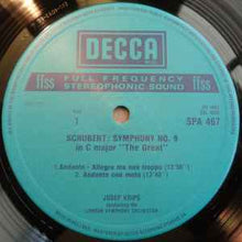 Load image into Gallery viewer, Schubert*, Josef Krips, London Symphony Orchestra* - Symphony No. 9 "The Great" (LP, RE)