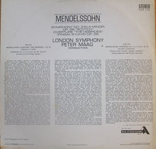 Load image into Gallery viewer, Mendelssohn*, London Symphony*, Peter Maag – Symphony No. 3 'The Scotch', Overture 'Fingal's Cave'