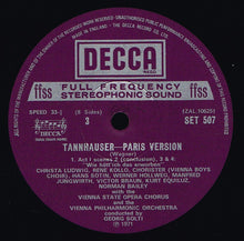 Load image into Gallery viewer, Wagner* - Vienna Philharmonic Orchestra*, Georg Solti – Tannhäuser (Paris Version)
