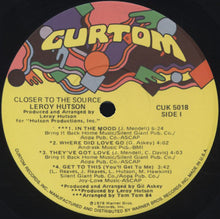 Load image into Gallery viewer, LEROY HUTSON - CLOSER TO THE SOURCE ( 12" RECORD )