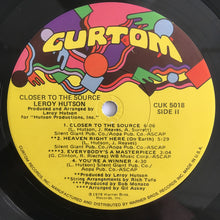 Load image into Gallery viewer, LEROY HUTSON - CLOSER TO THE SOURCE ( 12" RECORD )