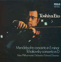 Load image into Gallery viewer, Mendelssohn*, Tchaikovsky*, Toshiya Eto, New Philharmonia Orchestra Conducted By Edward Downes – Medelssohn Concerto In E Minor, Op.64, Tchaikovsky Concerto In D, Op.35