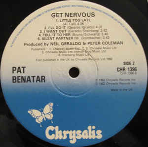 Pat Benatar ‎– Get Nervous