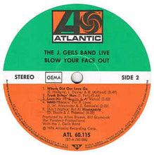Load image into Gallery viewer, The J. Geils Band – Live - Blow Your Face Out